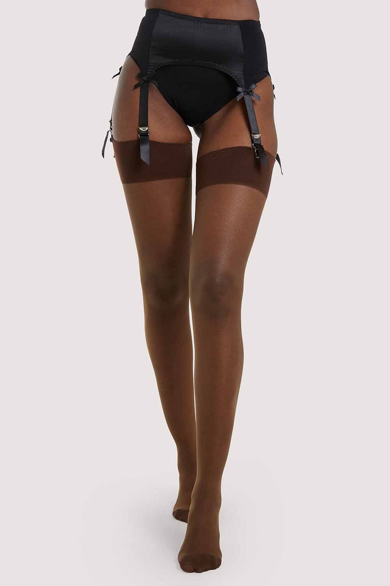 Playful Promises Seamed Stocking Dark Nude