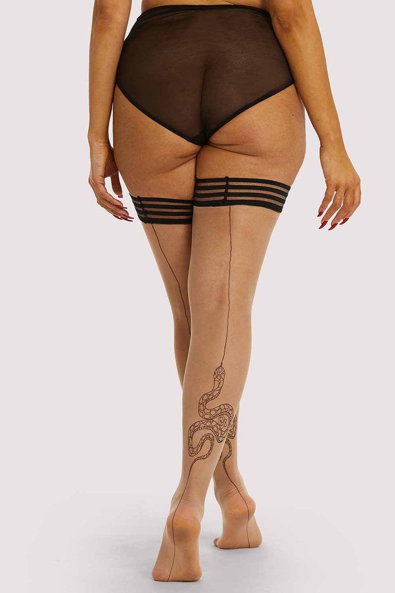 Playful Promises Snake Hold-up Stockings