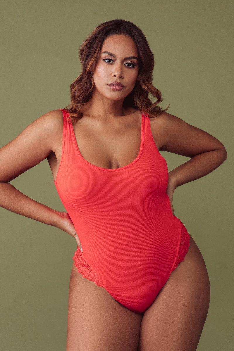 playful promises Tigerlilly Orange Bodysuit