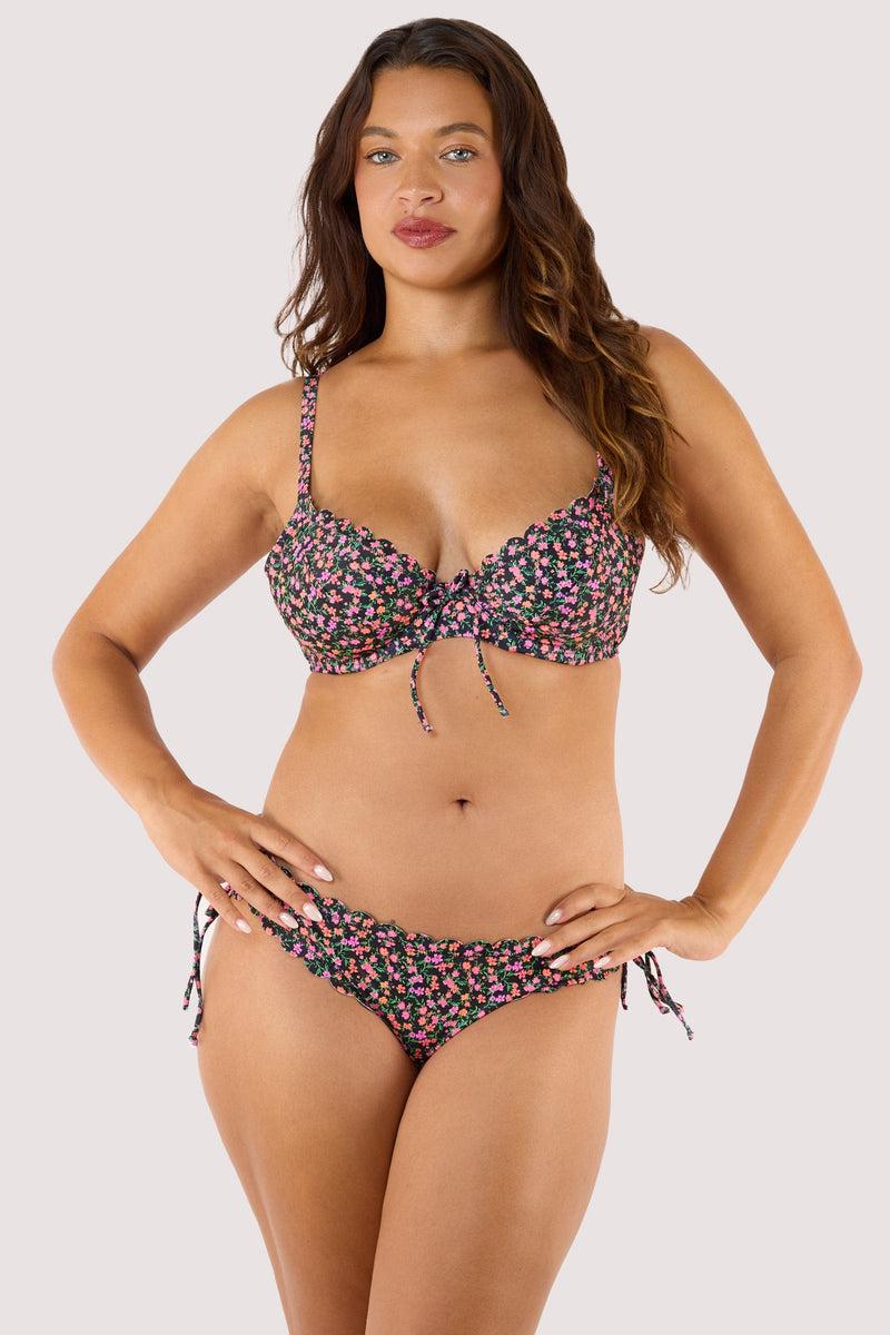 Playful Promises Vera Black Ditsy Scallop Brief
