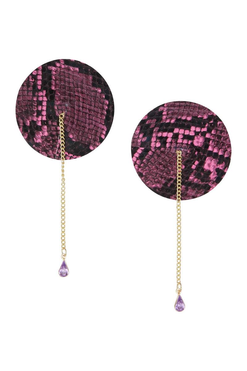 playful promises Purple Snake Chain Detail Nipple Pastie