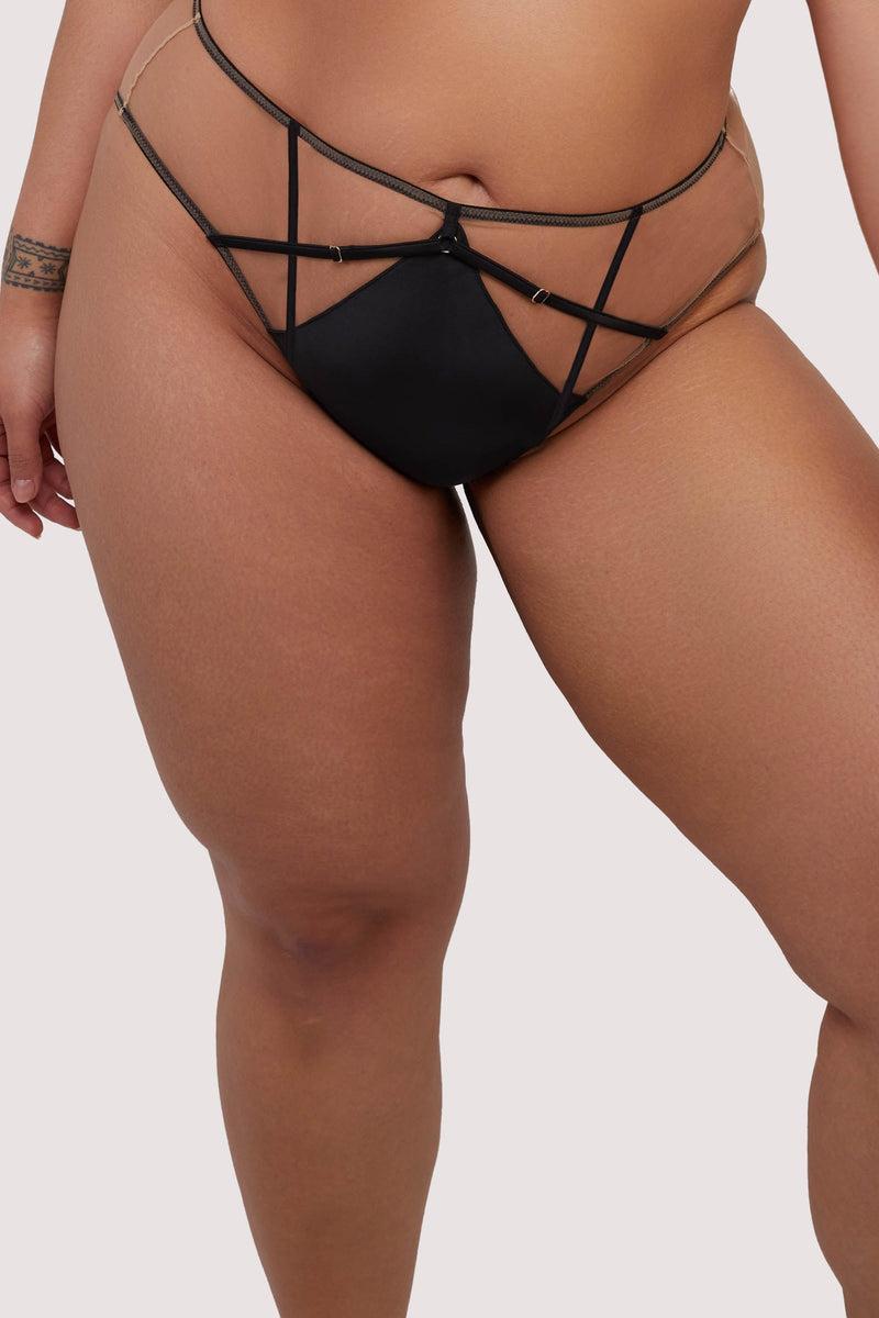 Playful Promises Ramona Black Mesh High Waisted Brief