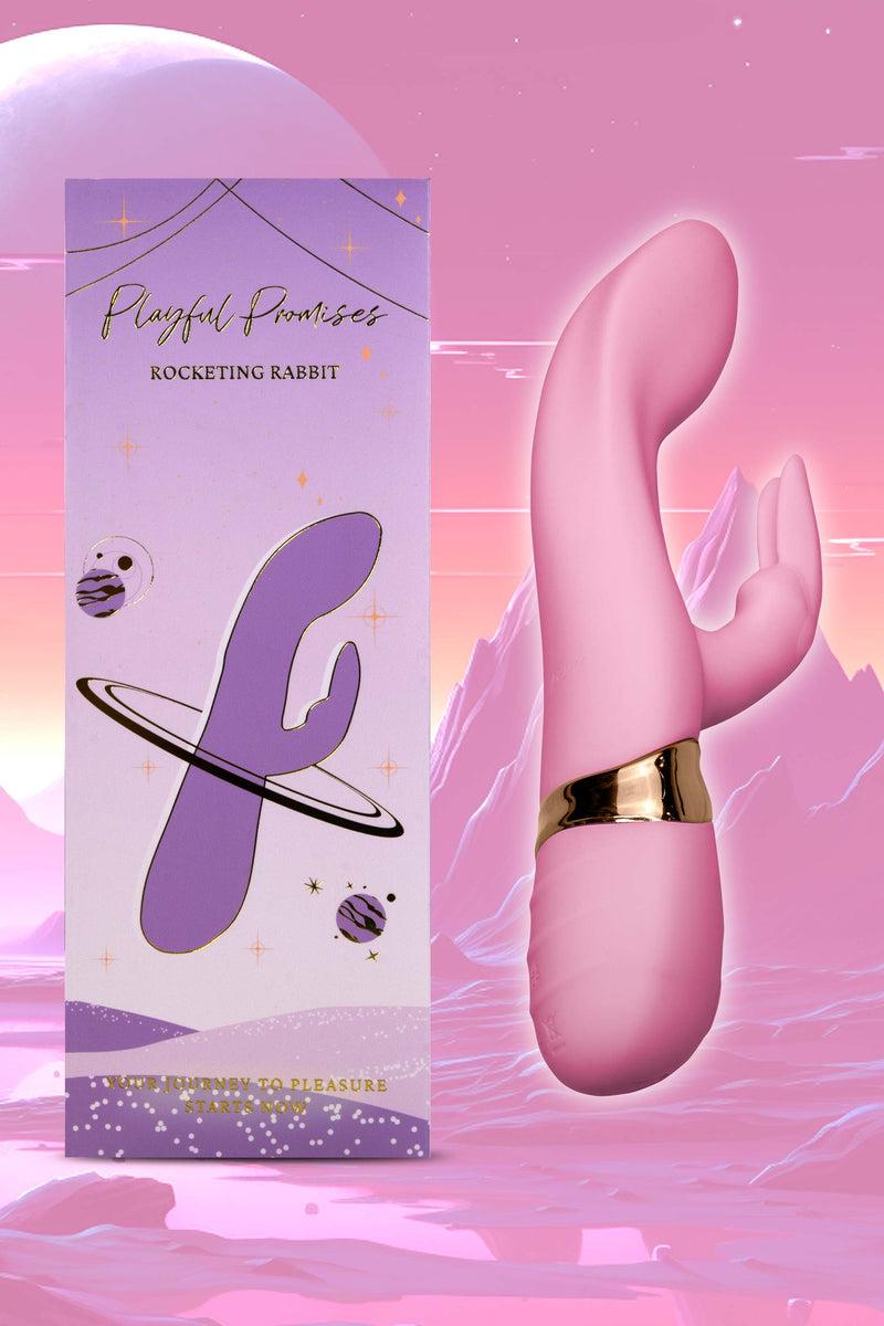 playful promises Rocketing Rabbit Silicone With 7 Vibration Settings