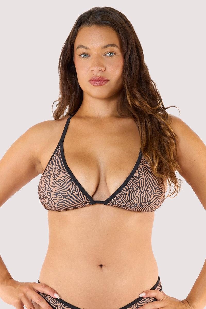 Playful Promises Savana Tiger Print Triangle Bikini Top