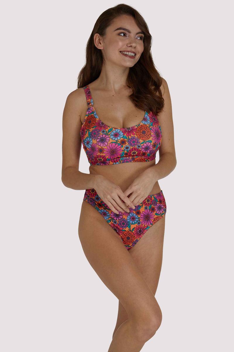 Playful Promises Scarlett Floral Fuller Bust Crop Bikini Top