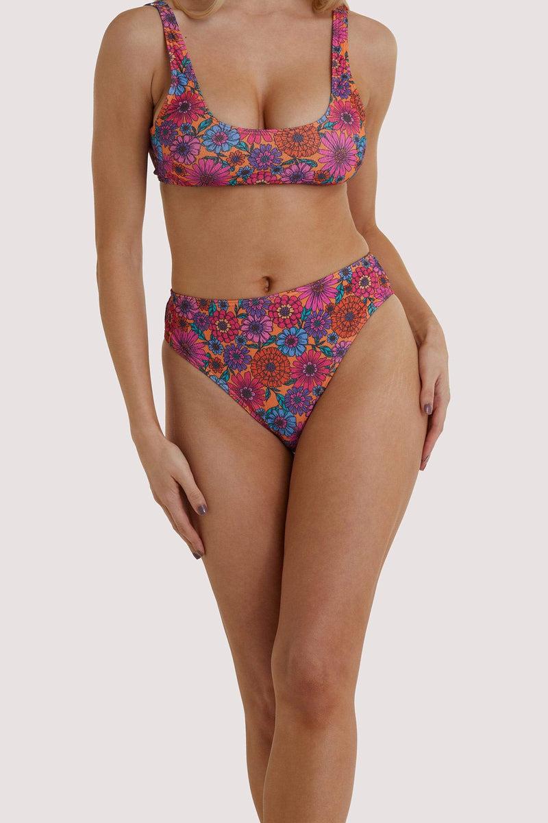 playful promises Scarlett Floral High Leg High Waist Bikini Brief