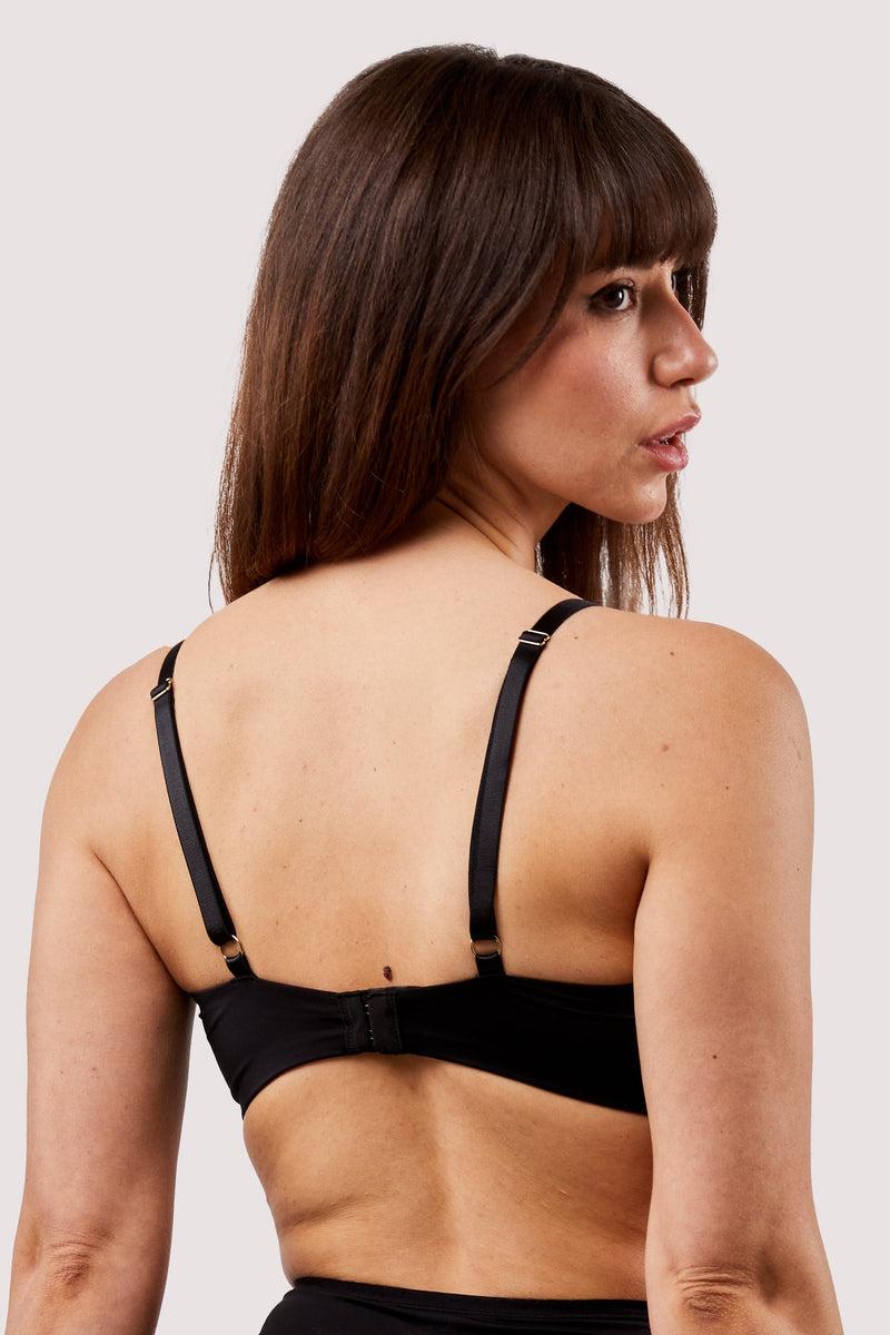 Playful Promises Second Skin Black Recycled Crop Top Bra