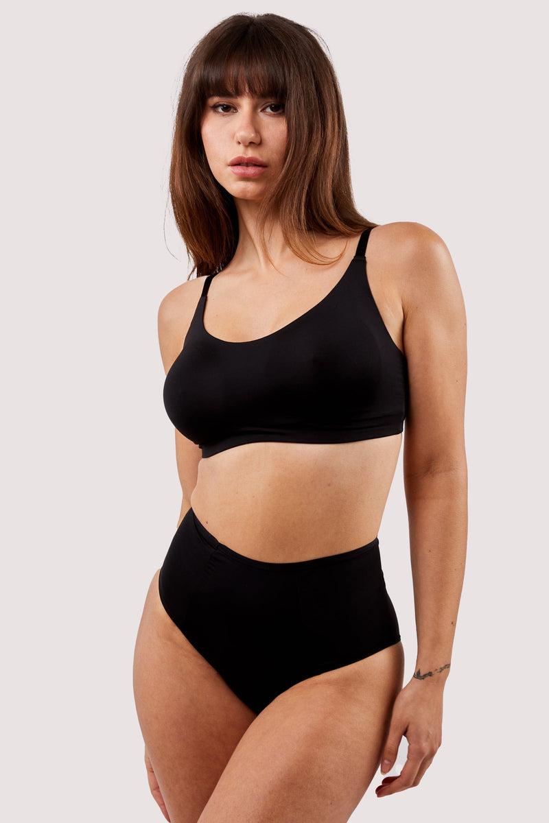 Playful Promises Second Skin Black Recycled Crop Top Bra