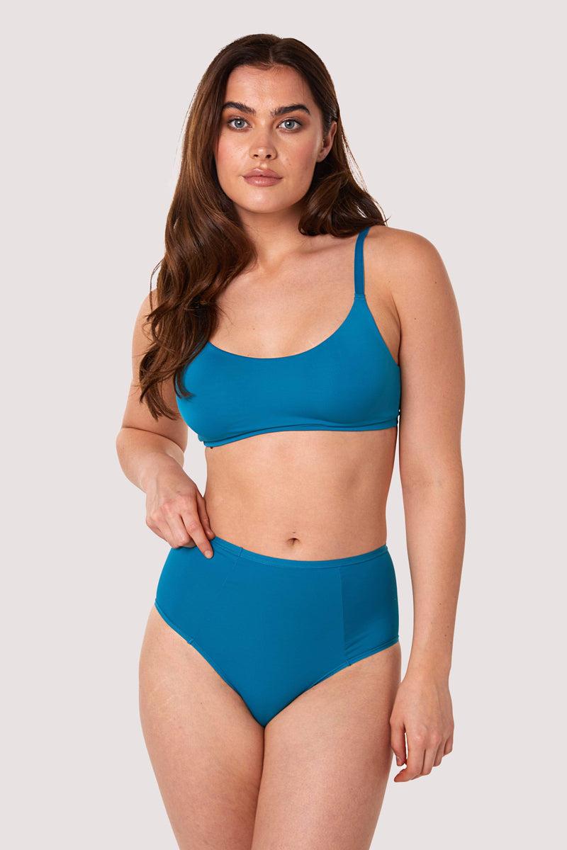 Playful Promises Second Skin Teal Recycled Crop Top Bra