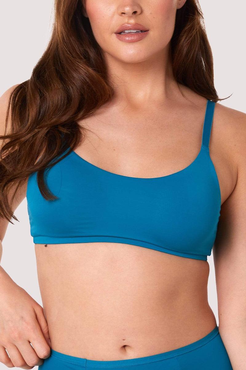 Playful Promises Second Skin Teal Recycled Crop Top Bra