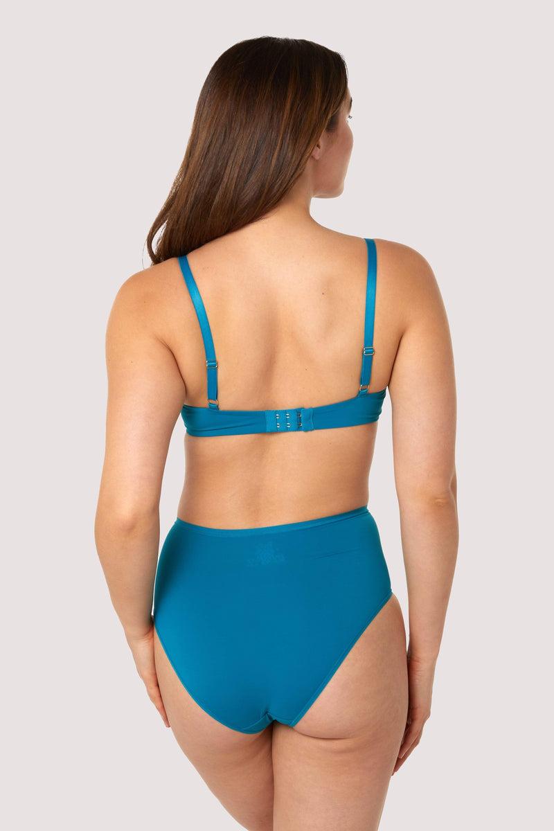 Playful Promises Second Skin Teal Recycled Crop Top Bra