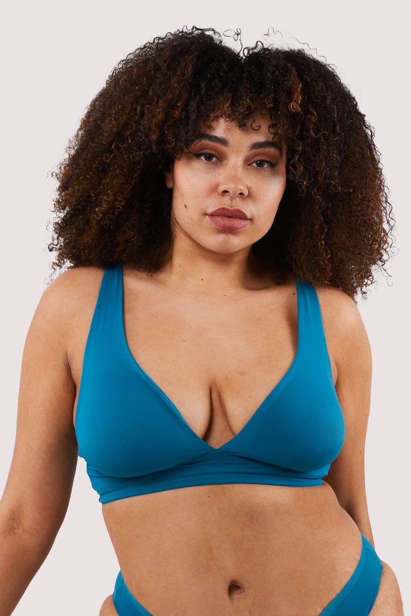 Playful Promises Second Skin Teal Recycled Triangle Bra