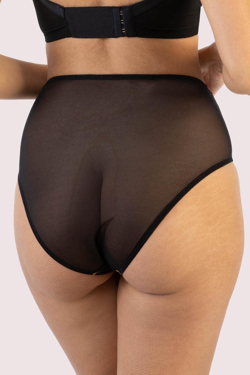 Playful Promises Solar Black And Gold Cosmic Print High Waist Brief