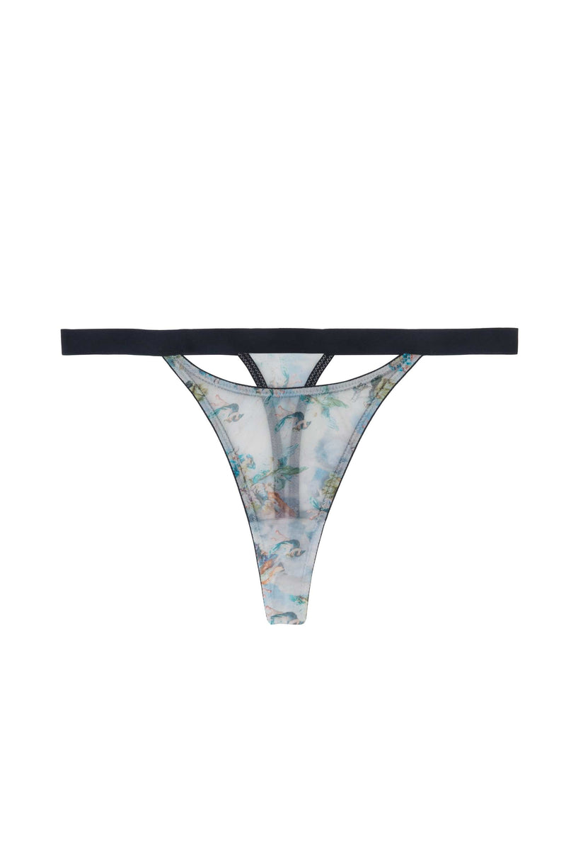 Playful Promises Talia Renaissance Printed Mesh Thong