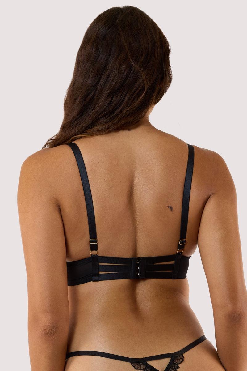 Playful Promises Willow Black Floral Embroidery Bra