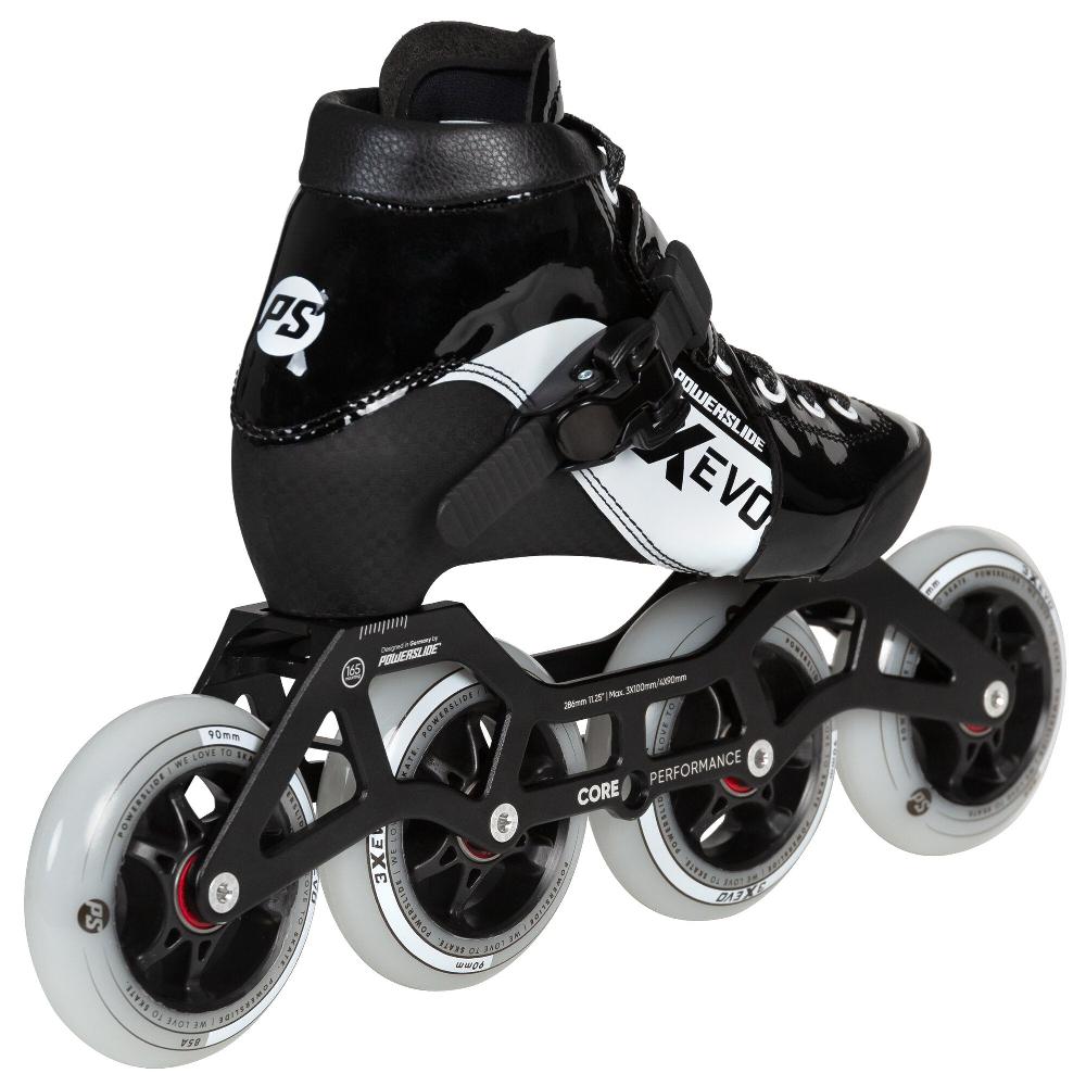 Playlife 3X Adj. Evo Black / White Powerslide - Racing Inline Skates