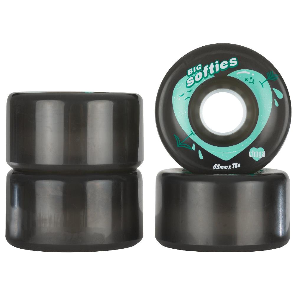 Playlife Big Softie`s Clear Black Chaya - Outdoor Roller Skate Wheels