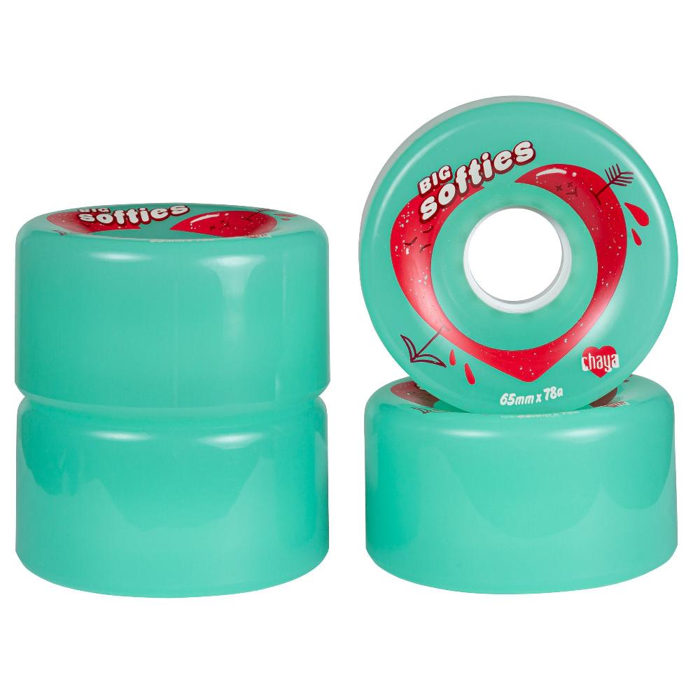 Playlife Big Softie`s Clear Teal Chaya - Outdoor Roller Skate Wheels