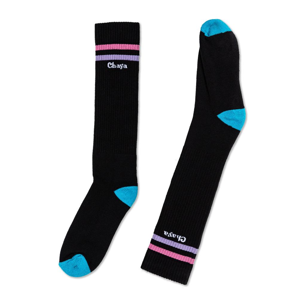 Playlife Chaya Skate Socks Black Chaya - Casual Clothing