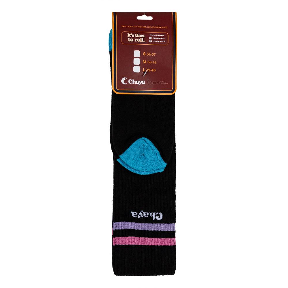 Playlife Chaya Skate Socks Black Chaya - Casual Clothing
