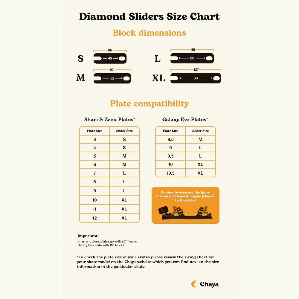 Playlife Diamond Slider Black Chaya - Park Plates And Parts