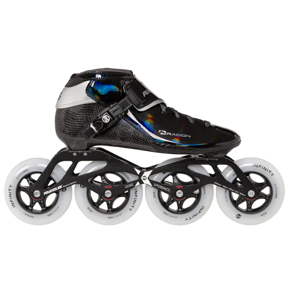 playlife Dragon Black 100 Powerslide - Racing Inline Skates