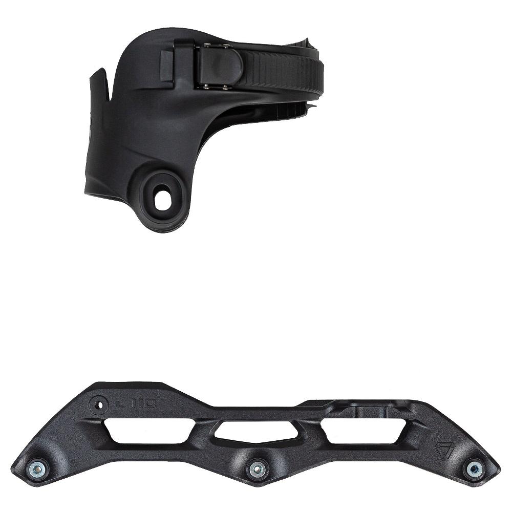 Playlife Elite Cast Syncro Complete 110 Incl. Cuff - 270 Black TRI Powerslide - Fitness Inline Frames