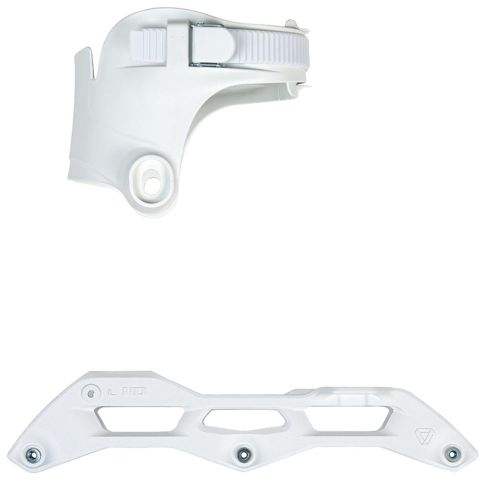 Playlife Elite Cast Syncro Complete 110 Incl. Cuff - 270 White TRI Powerslide - Fitness Inline Frames