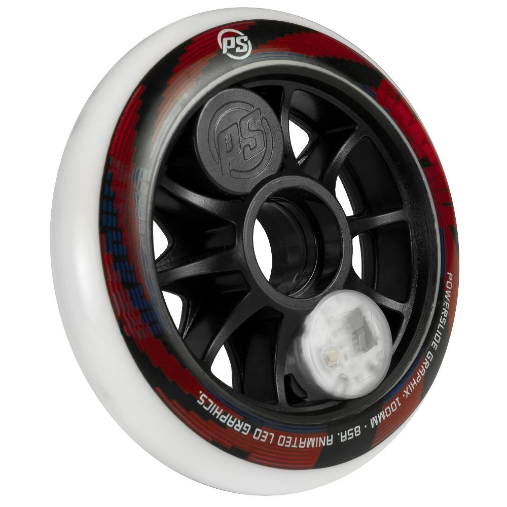 Playlife Graphix 100 /85A Color Pc. Powerslide - Nite Inline Skate Wheels