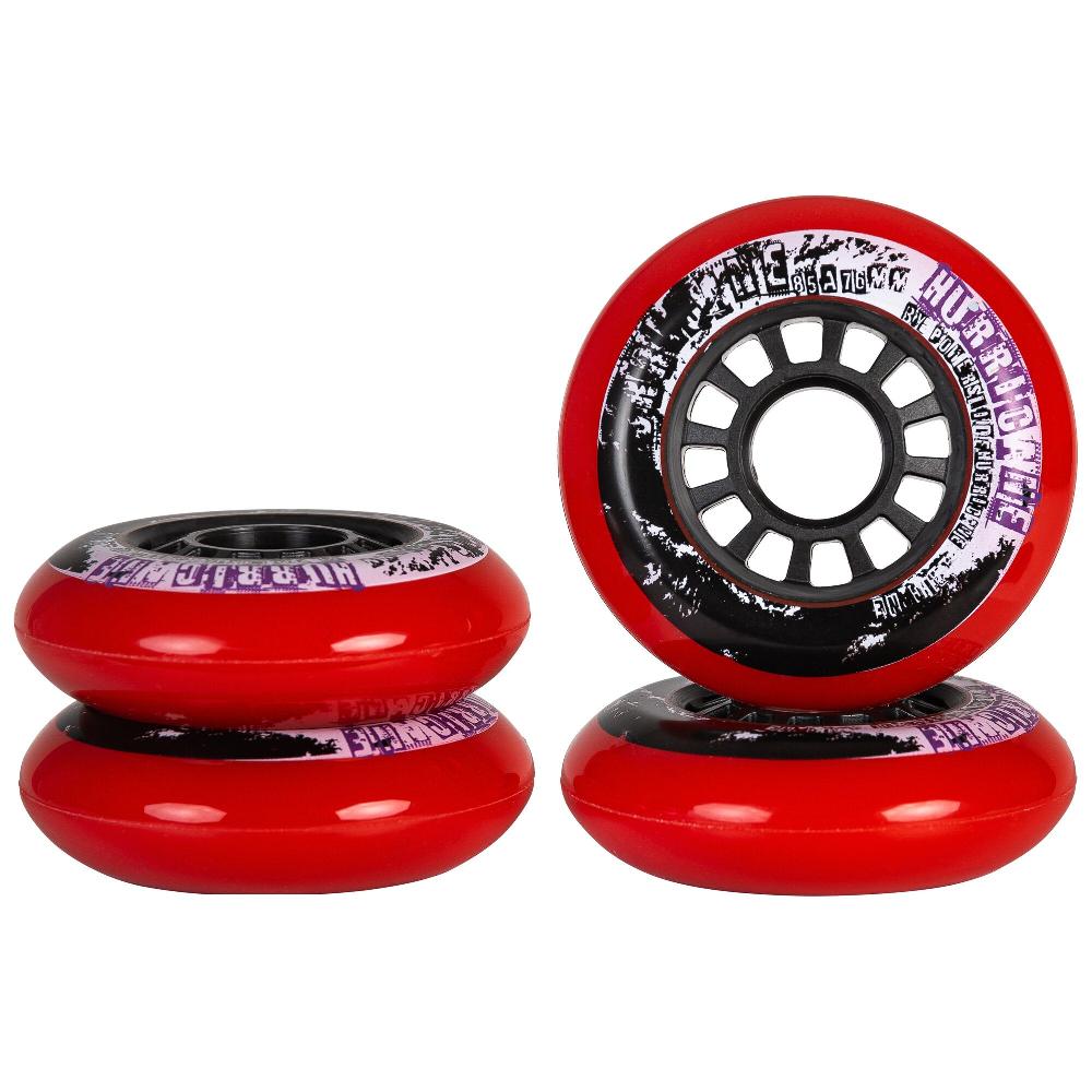 Playlife Hurricane 76/85A Red 4-pack Powerslide - Urban Inline Skate Wheels