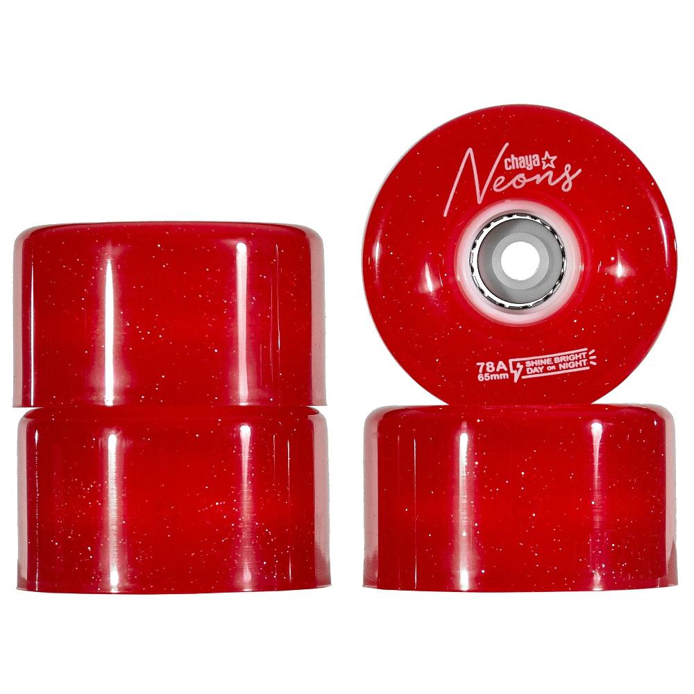 Playlife Neons LED Red Chaya - Nite Roller Skate Wheels