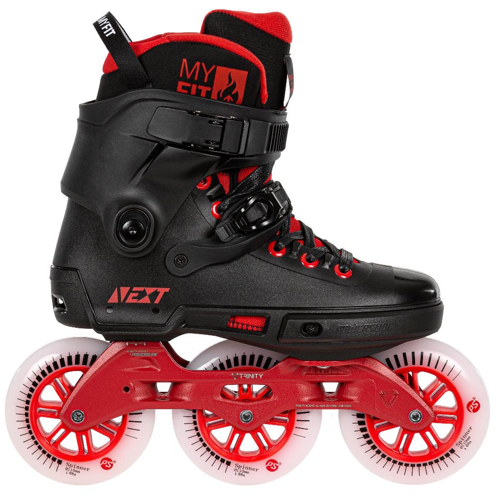 playlife Next Black Red 110 Powerslide - Urban Inline Skates