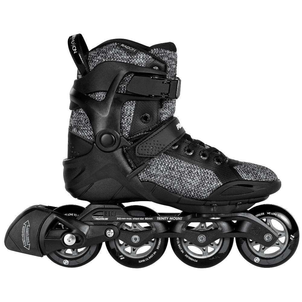 playlife Phuzion Radon Black White 80 Powerslide - Fitness Inline Skates