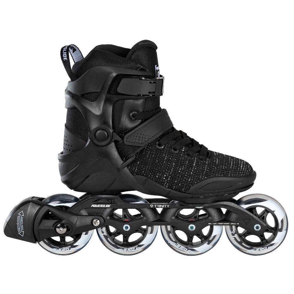 playlife Phuzion Xenon Black 90 Powerslide - Fitness Inline Skates
