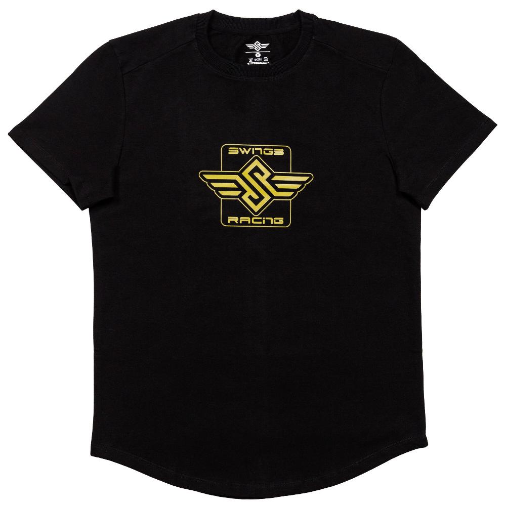 playlife Swings Racing Tee Black Swings - Casual Clothing