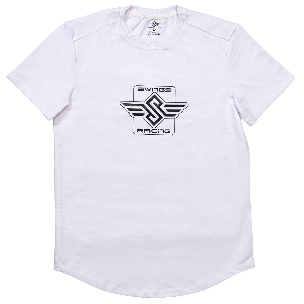 playlife Swings Racing Tee White Swings - Casual Clothing