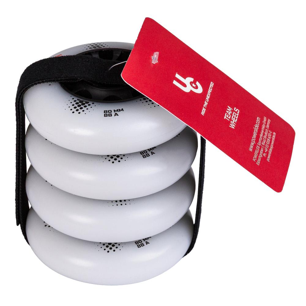 Playlife Team PRO 80/88A White 4-pack Undercover - Urban Inline Skate Wheels