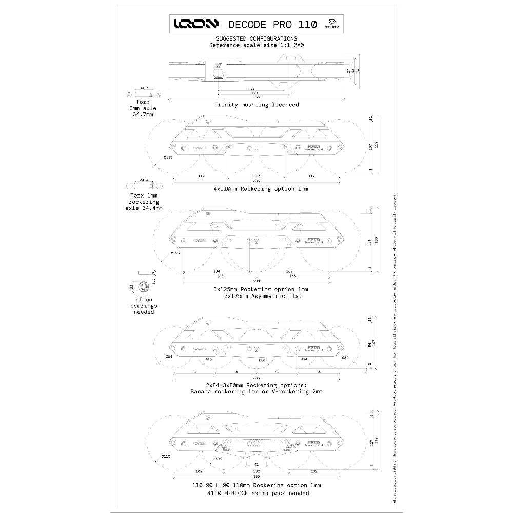 Playlife TR Decode Pro 110 Bright Combo IQON - Aggressive Inline Frames