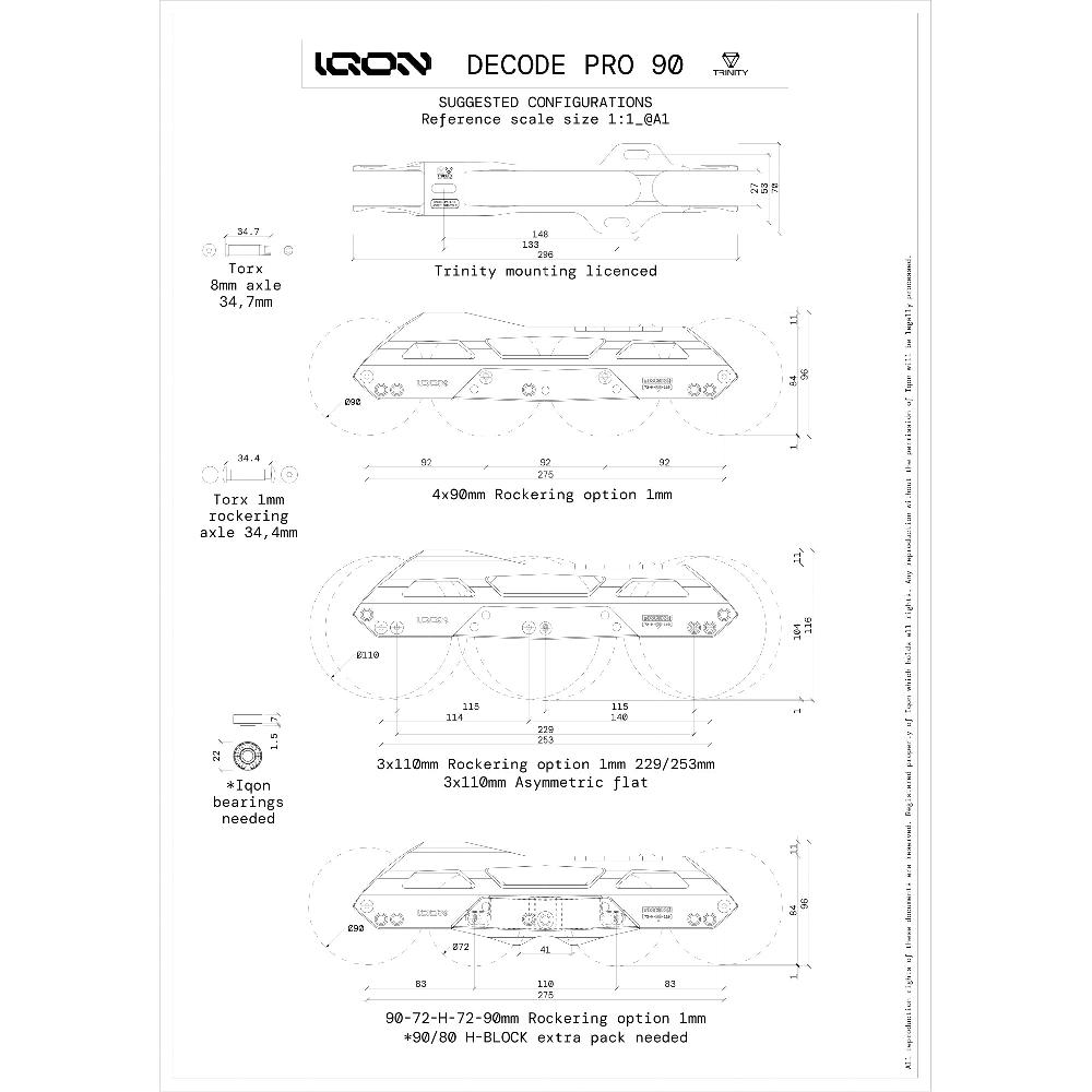 Playlife TR Decode Pro 90 Bright IQON - Aggressive Inline Frames