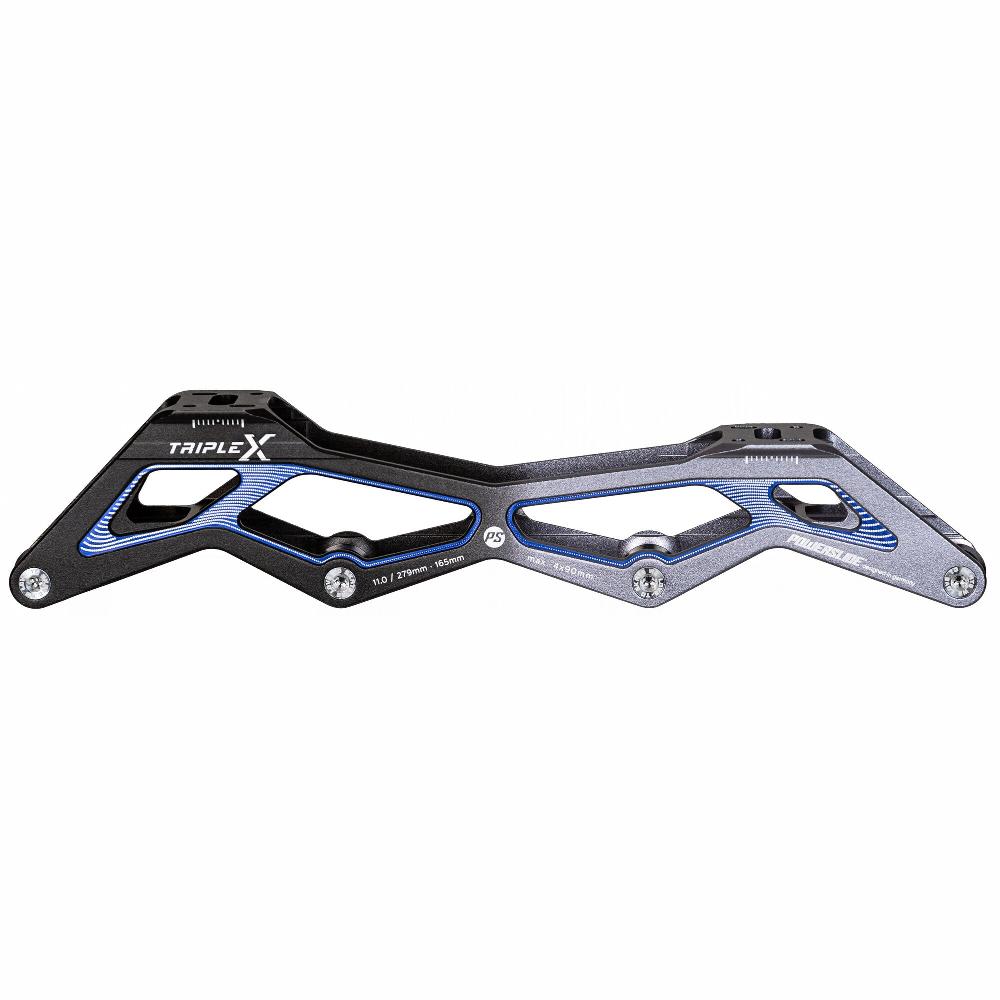 playlife Triple X5 11.0/4x90 Black Blue 165 Powerslide - Racing Inline Frames