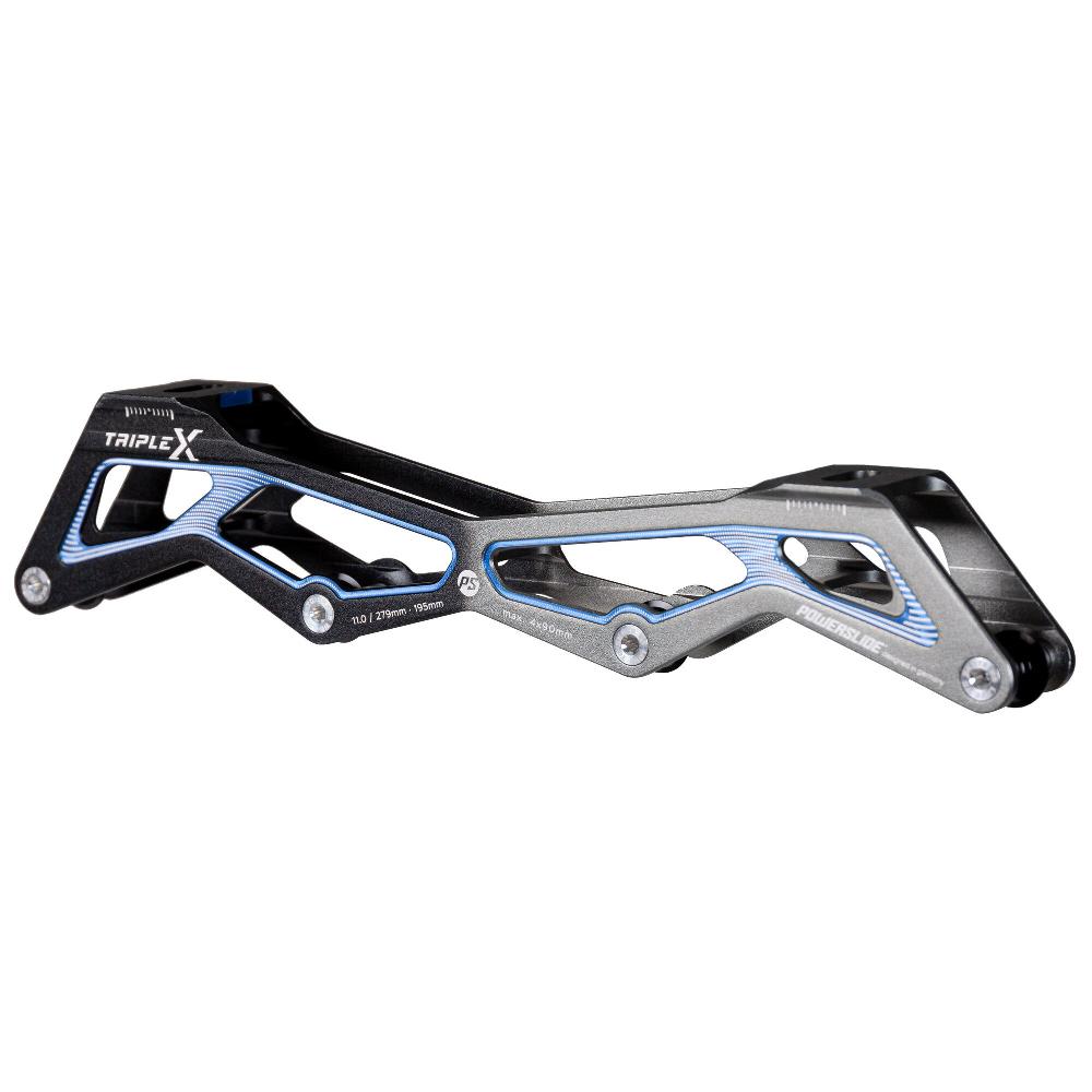 Playlife Triple X5 11.0/4x90 Black Blue 195 Powerslide - Racing Inline Frames