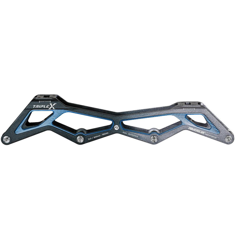 playlife Triple X5 12.0/4x100 Black Blue 195 Powerslide - Racing Inline Frames
