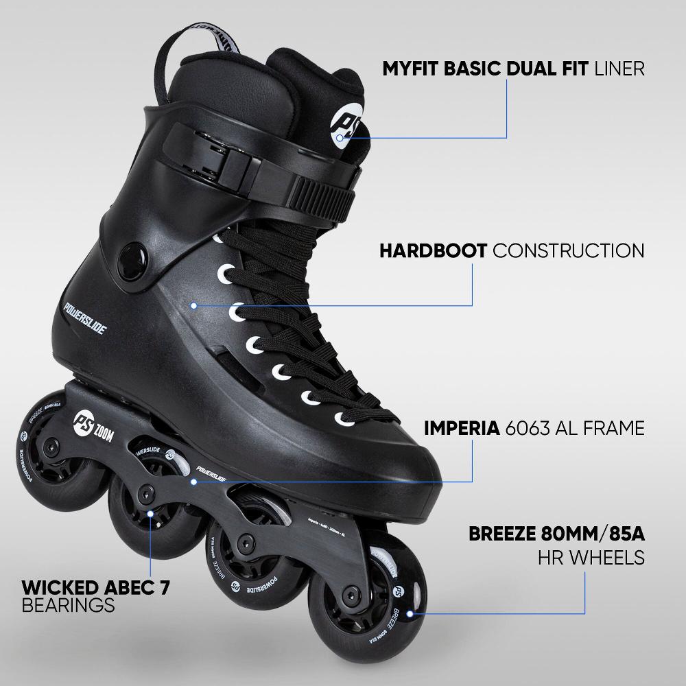 Playlife Zoom Black 80 Powerslide - Urban Inline Skates