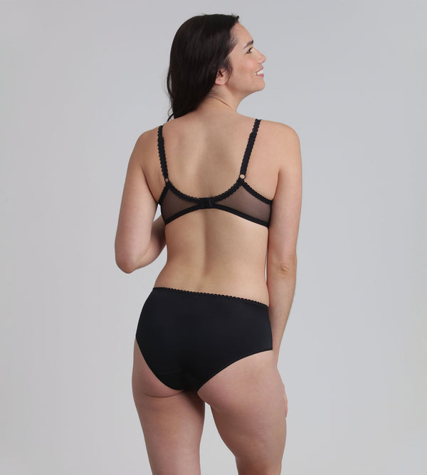 Playtex Balcony Bra In Black Flower Elegance Recycled