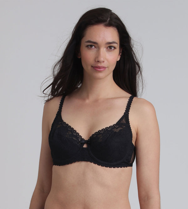 playtex Balcony bra in black Flower Elegance Recycled