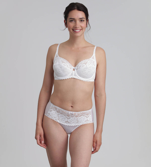 Playtex Balcony Bra In White Flower Elegance Recycled