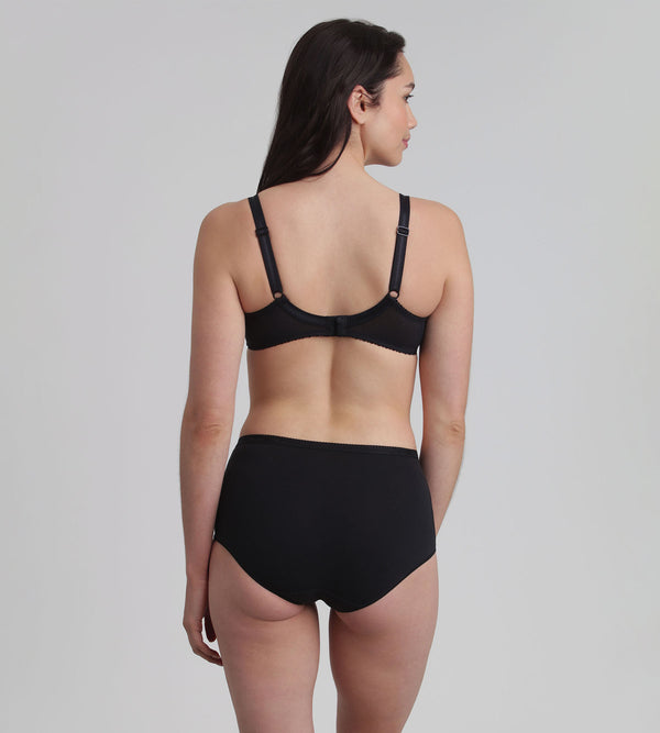 Playtex Full Cup Bra In Black Classic Micro Support