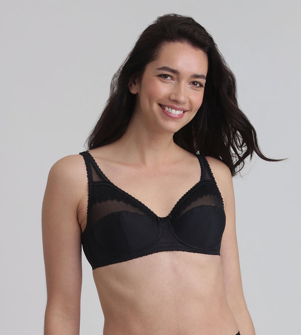 playtex Full cup bra in black Classic Micro Support