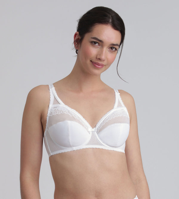 playtex Full cup bra in white Classic Micro Support