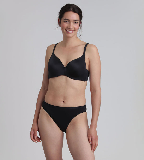 Playtex Full Cup Bra With Removable Underwires In Black 24h Absolute Soft